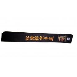 Ceinture Noire Brodée Shotokan Karaté Do ambrée 