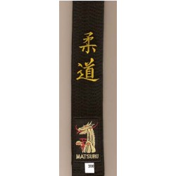 Ceinture Noire MATSURU Brodée Judo