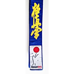 Ceinture Bleue Brodée KYOKUSHINKAI