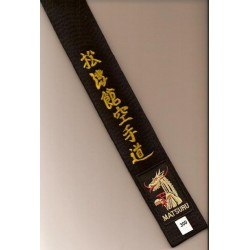 Ceinture Noire MATSURU Brodée Shotokan Karaté Do