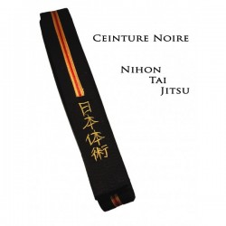 Ceinture noire Nihon Tai Jitsu brodée